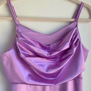 Almost Famous, purple satin dress